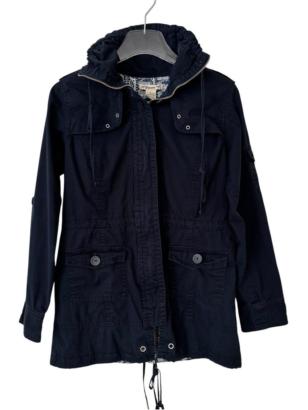 Forever 21 Navy Utility Jacket Size Small